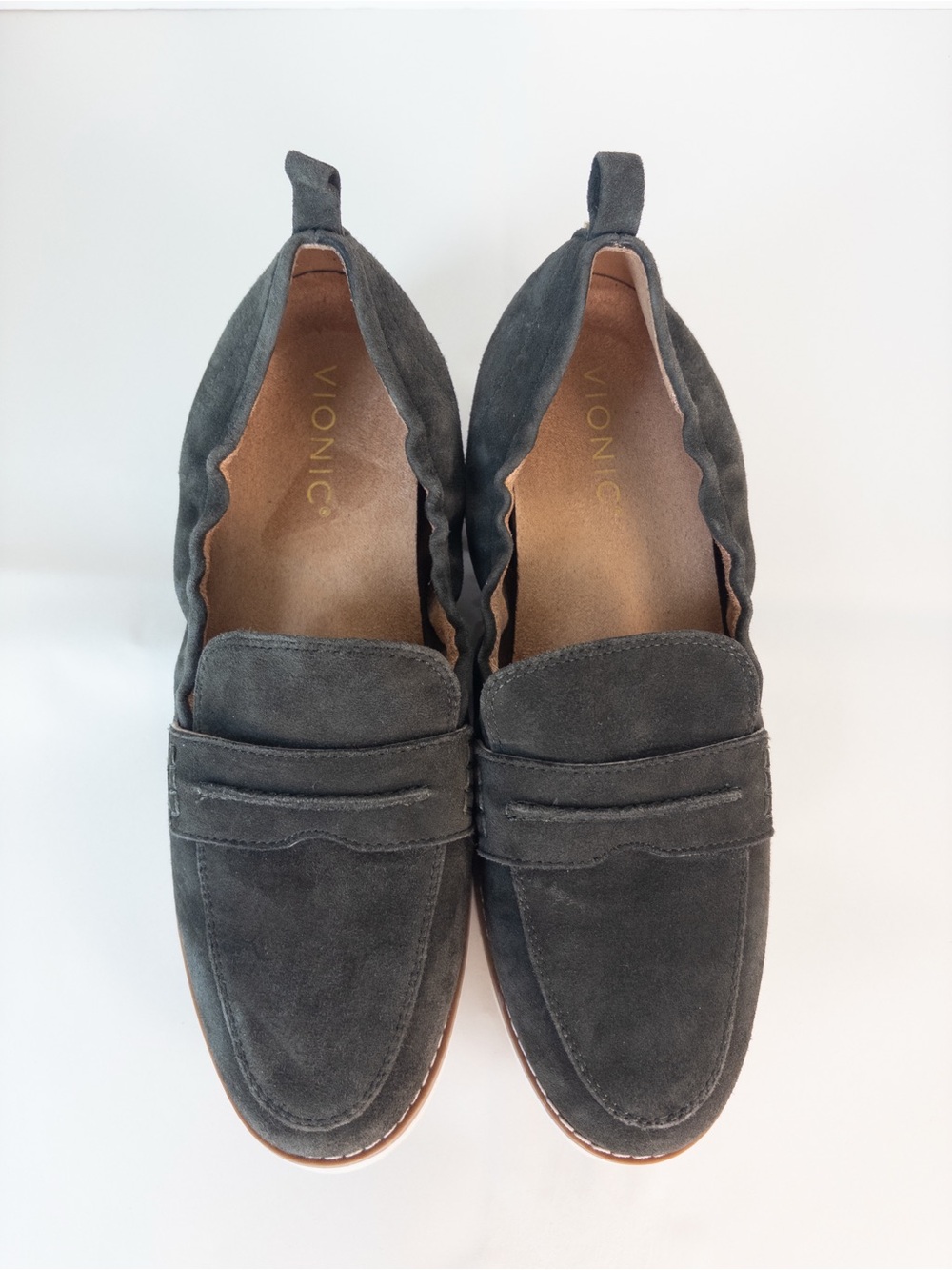Vionic Cynthia II Suede Loafers Green - Picture 2 of 12
